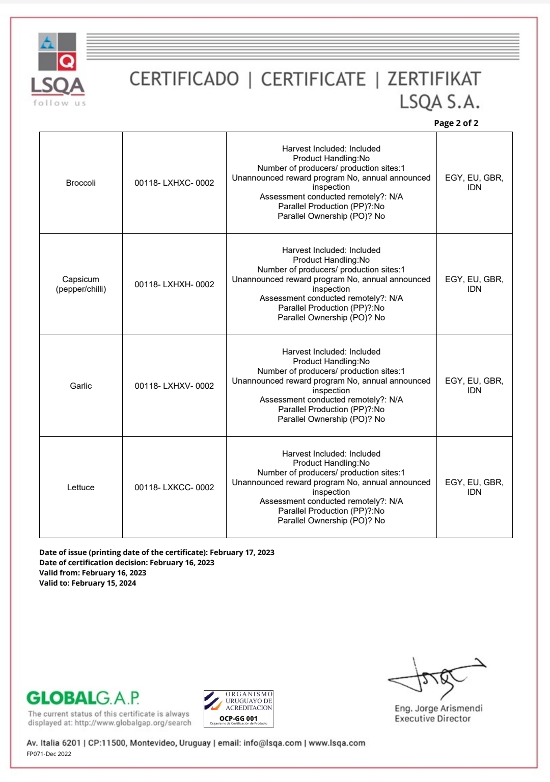 gap Certificate